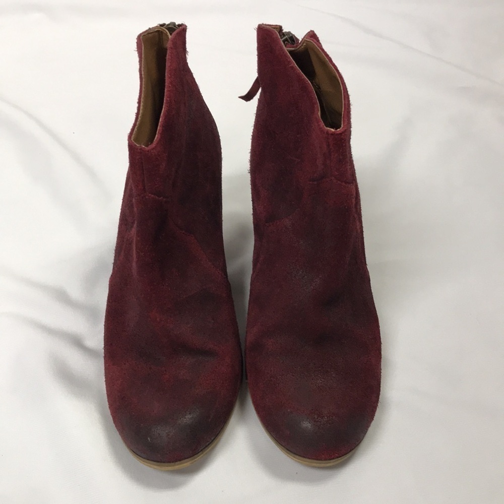 BP Burgundy heeled booties - Picture 2 of 4